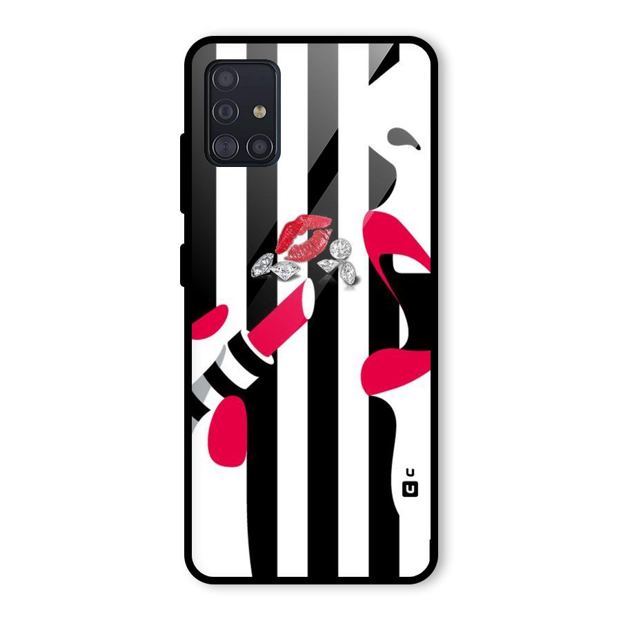 Bold Woman Glass Back Case for Galaxy A51