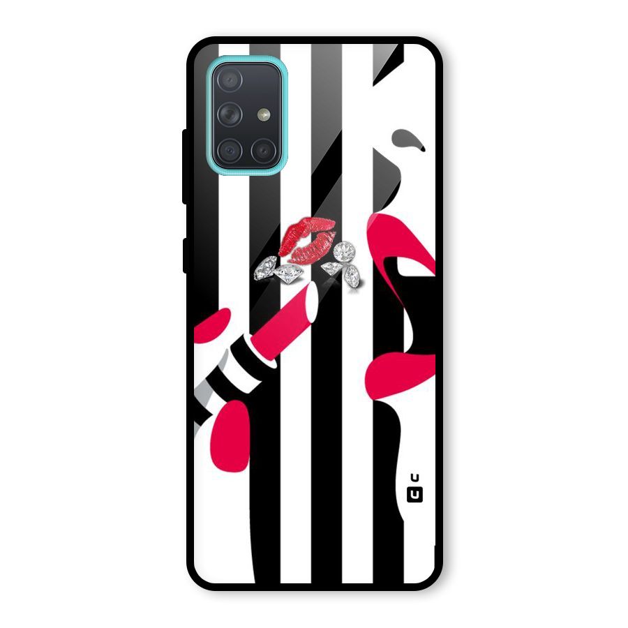 Bold Woman Glass Back Case for Galaxy A71