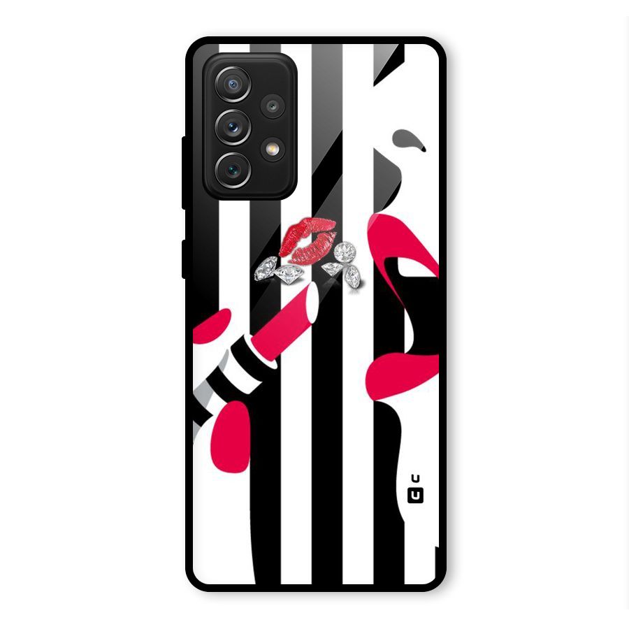 Bold Woman Glass Back Case for Galaxy A72