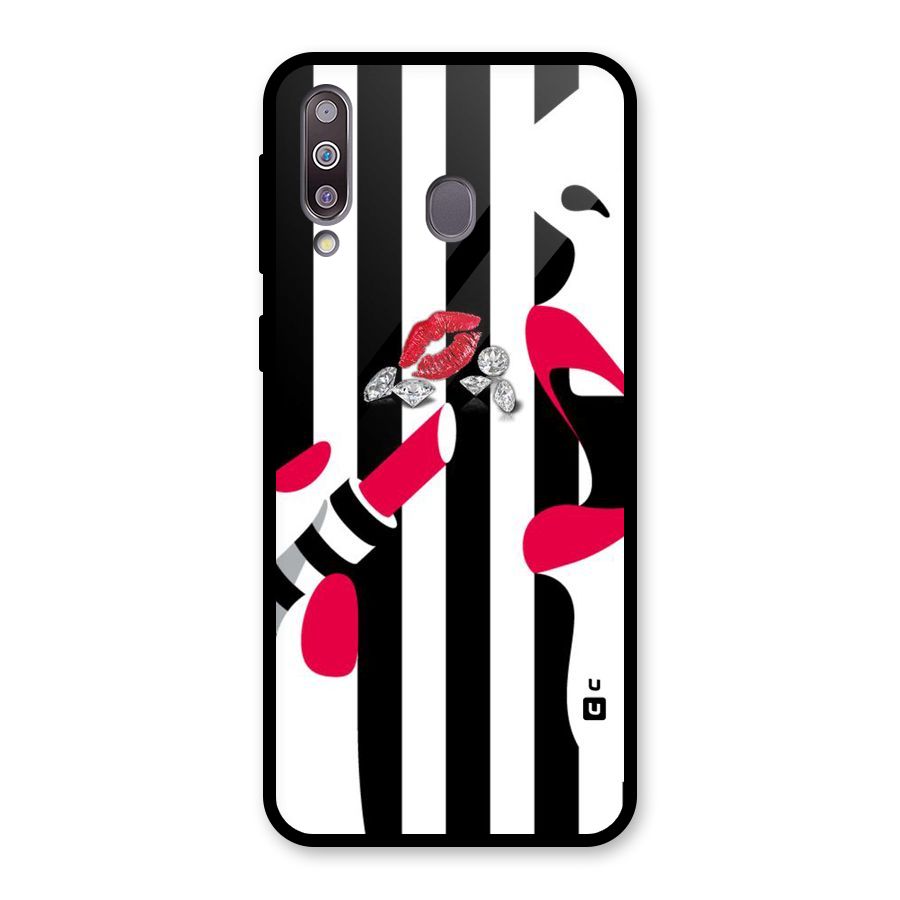 Bold Woman Glass Back Case for Galaxy M30