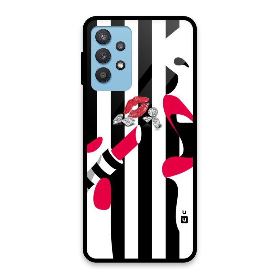 Bold Woman Glass Back Case for Galaxy M32 5G