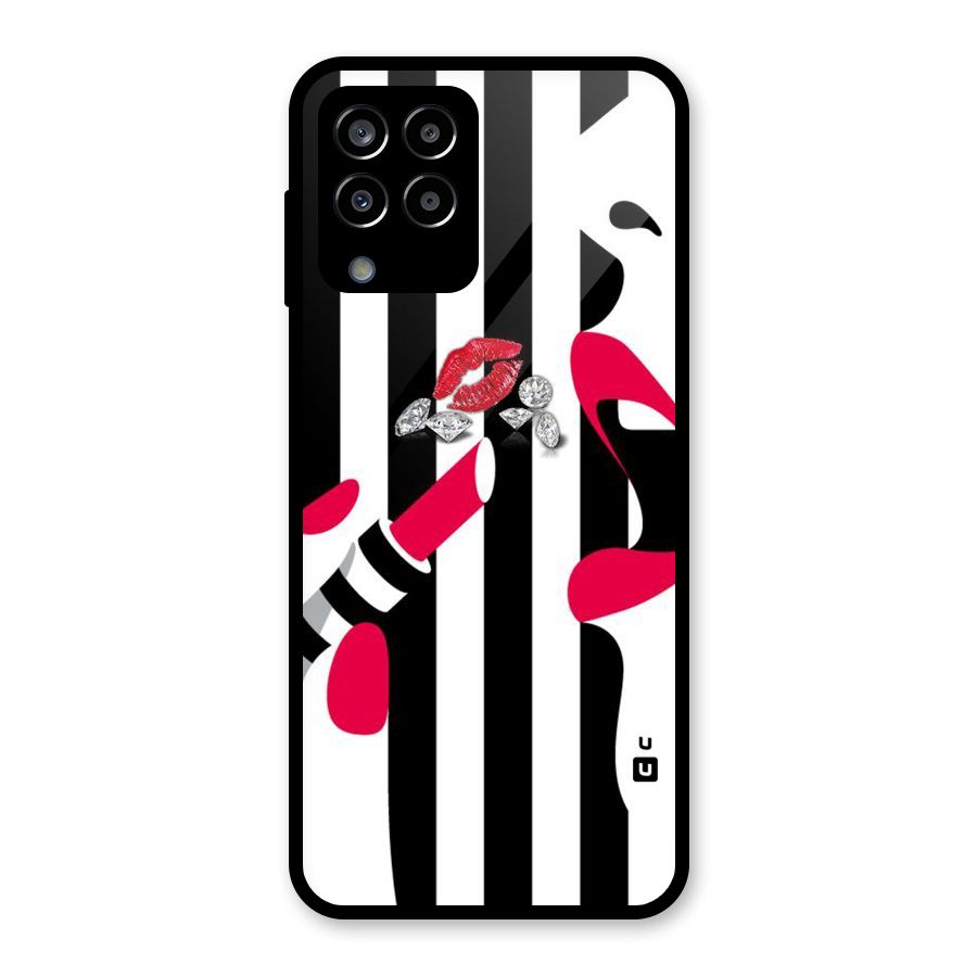 Bold Woman Glass Back Case for Galaxy M33