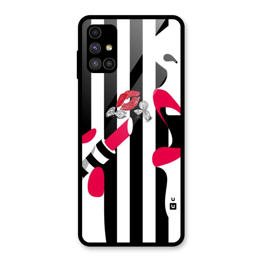 Bold Woman Glass Back Case for Galaxy M51