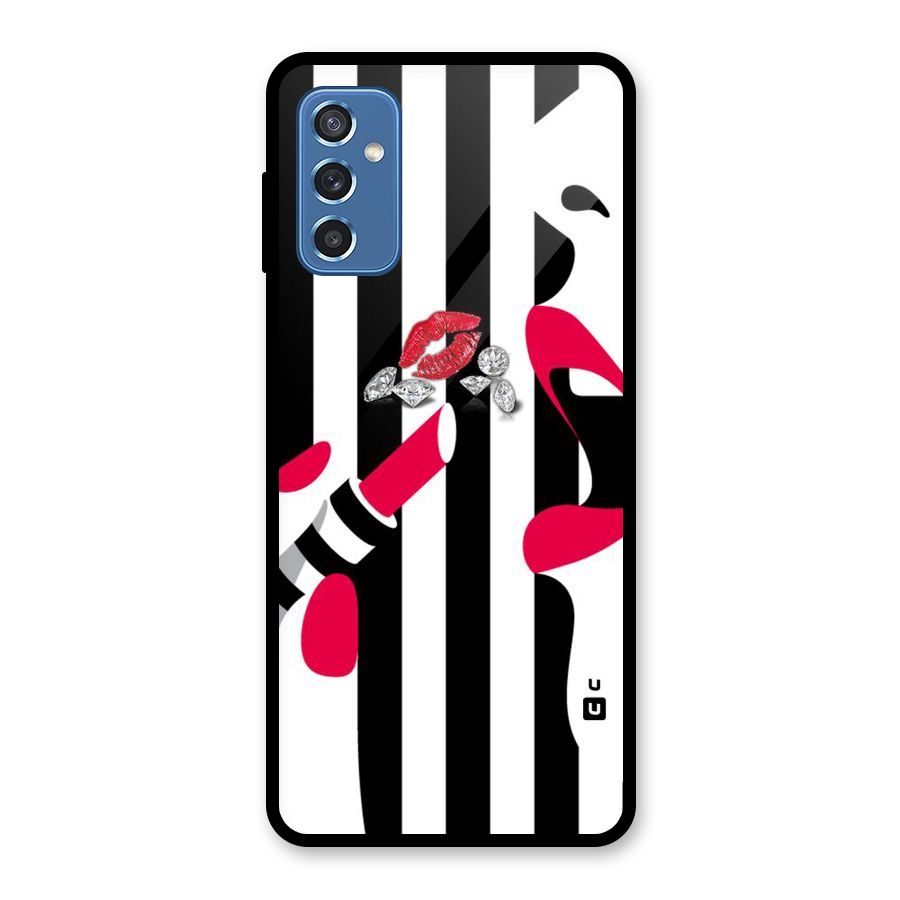 Bold Woman Glass Back Case for Galaxy M52 5G