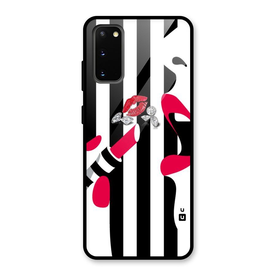 Bold Woman Glass Back Case for Galaxy S20