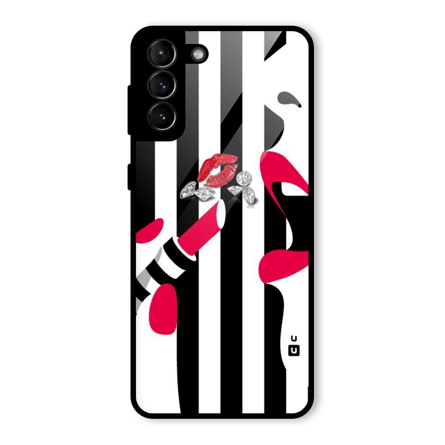 Bold Woman Glass Back Case for Galaxy S21 Plus