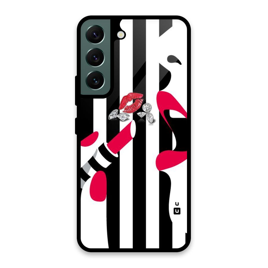 Bold Woman Glass Back Case for Galaxy S22 5G