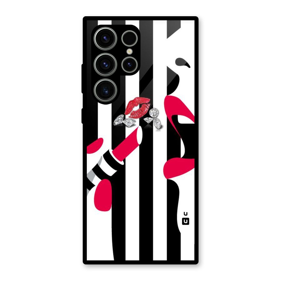 Bold Woman Glass Back Case for Galaxy S23 Ultra