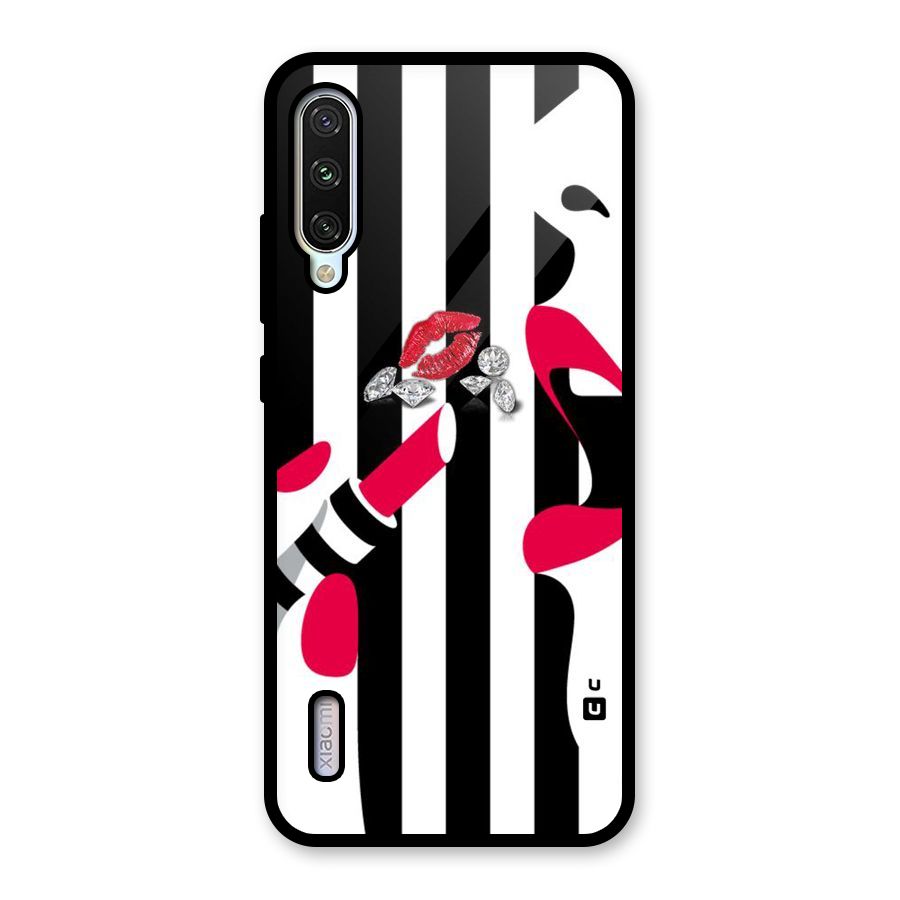 Bold Woman Glass Back Case for Mi A3