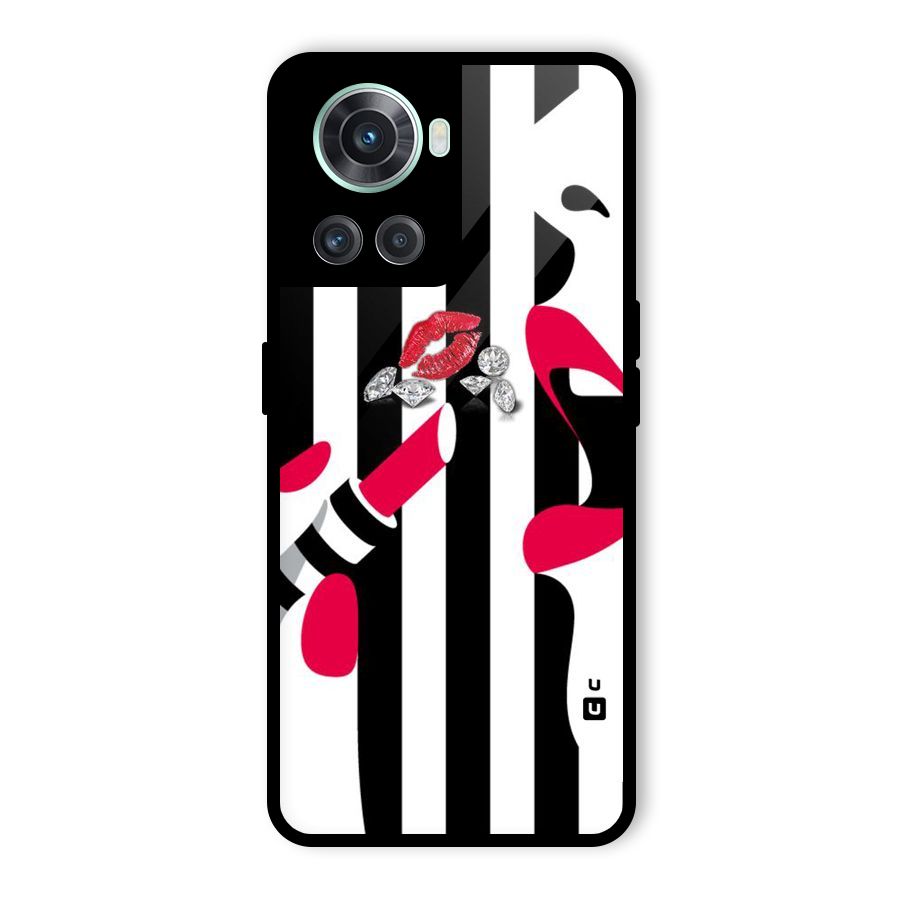Bold Woman Glass Back Case for OnePlus 10R