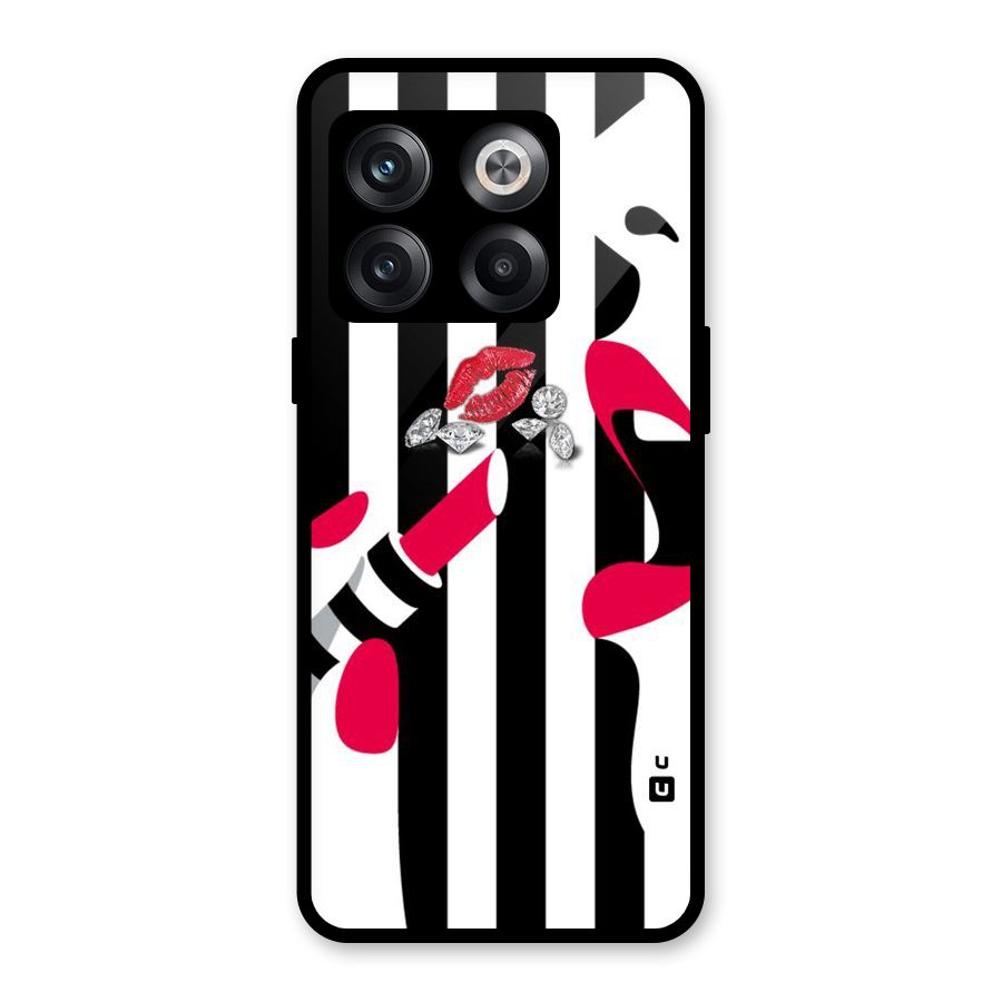 Bold Woman Glass Back Case for OnePlus 10T