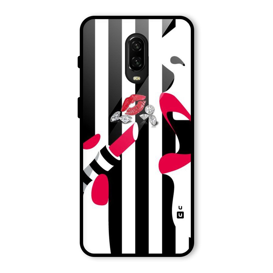 Bold Woman Glass Back Case for OnePlus 6T