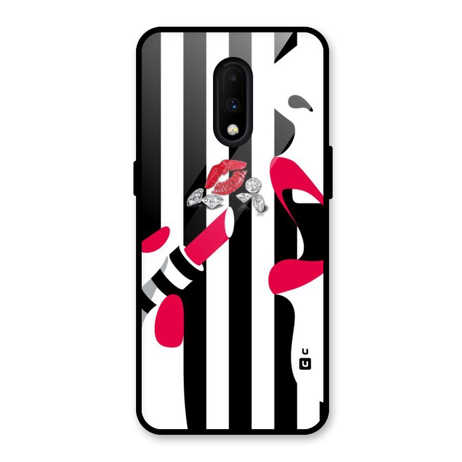 Bold Woman Glass Back Case for OnePlus 7