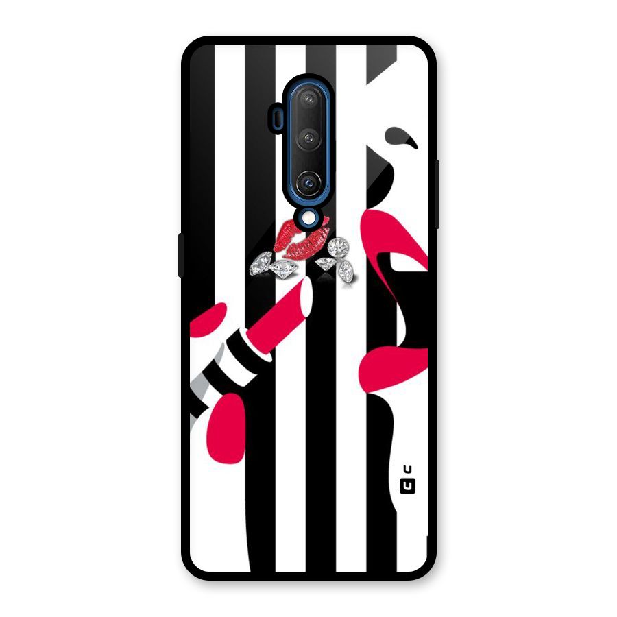 Bold Woman Glass Back Case for OnePlus 7T Pro