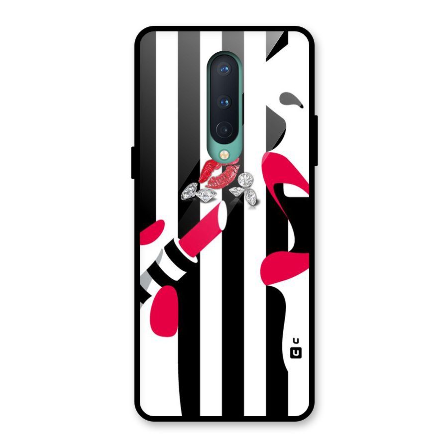 Bold Woman Glass Back Case for OnePlus 8