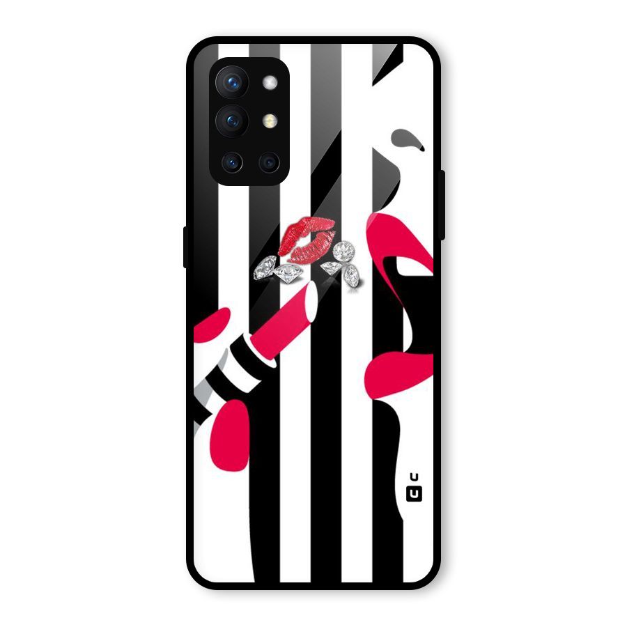 Bold Woman Glass Back Case for OnePlus 9R