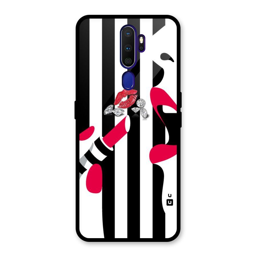 Bold Woman Glass Back Case for Oppo A9 (2020)