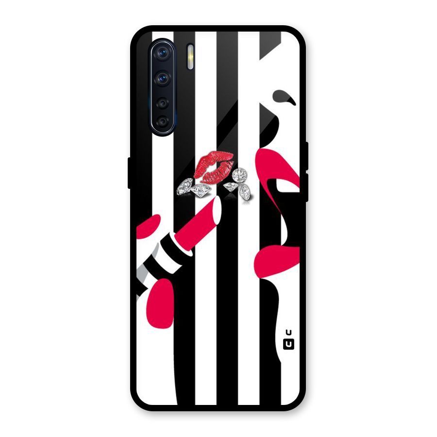 Bold Woman Glass Back Case for Oppo F15