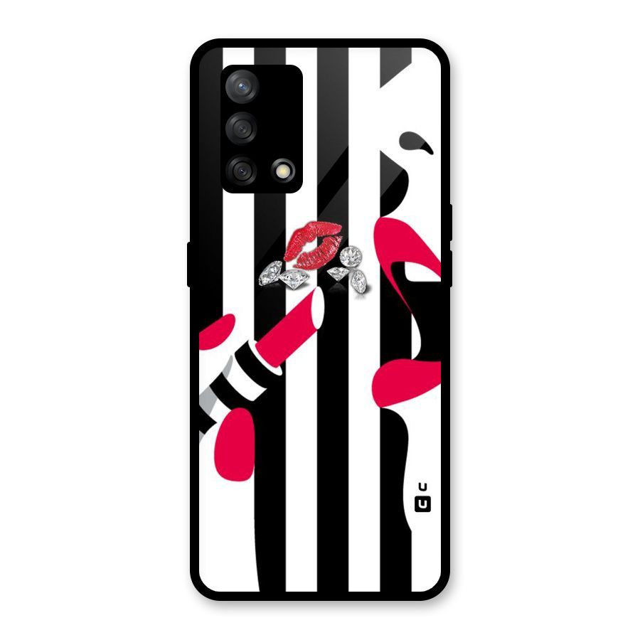 Bold Woman Glass Back Case for Oppo F19