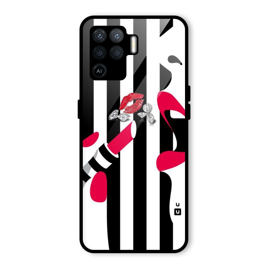 Bold Woman Glass Back Case for Oppo F19 Pro
