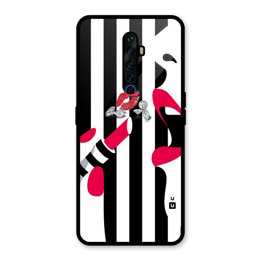 Bold Woman Glass Back Case for Oppo Reno2 F