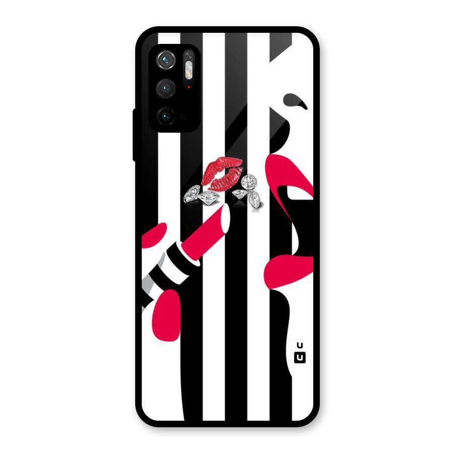 Bold Woman Glass Back Case for Poco M3 Pro 5G