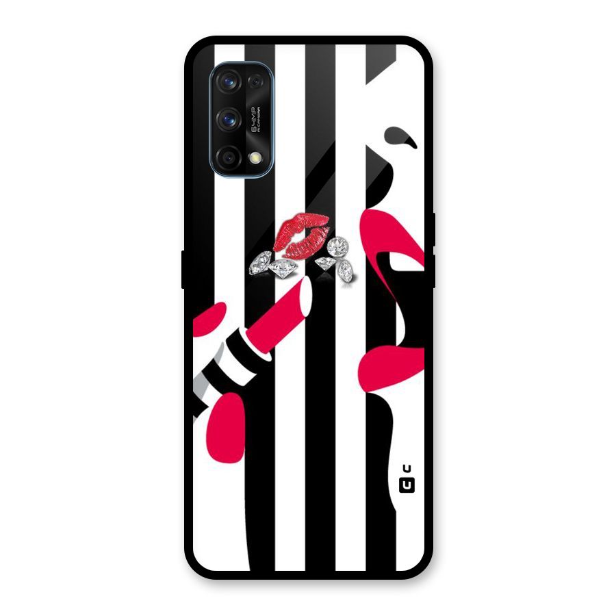 Bold Woman Glass Back Case for Realme 7 Pro