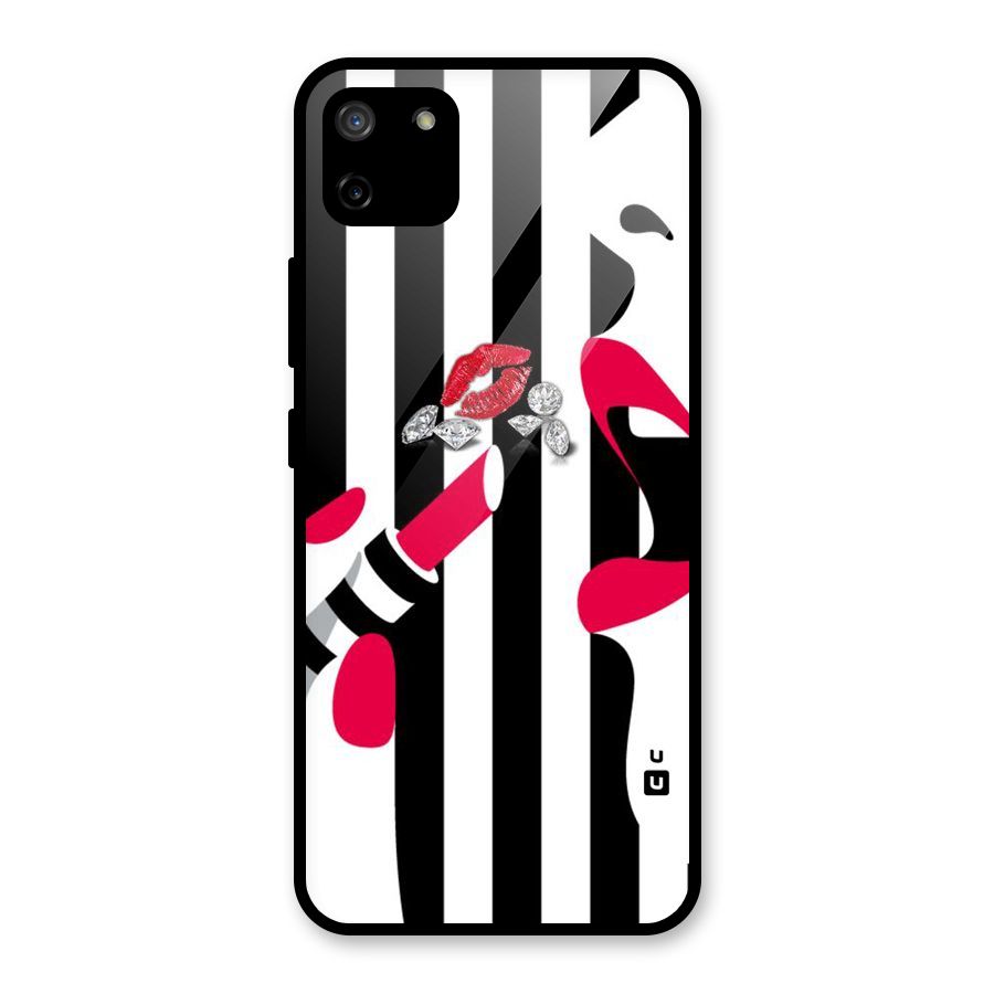Bold Woman Glass Back Case for Realme C11