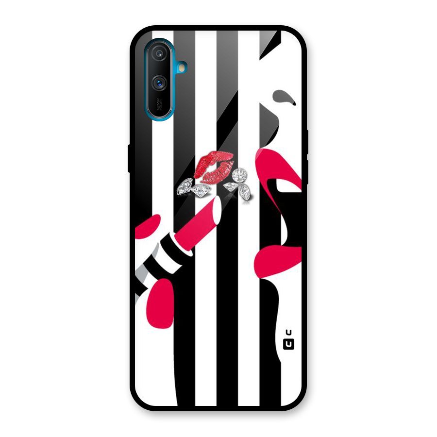 Bold Woman Glass Back Case for Realme C3