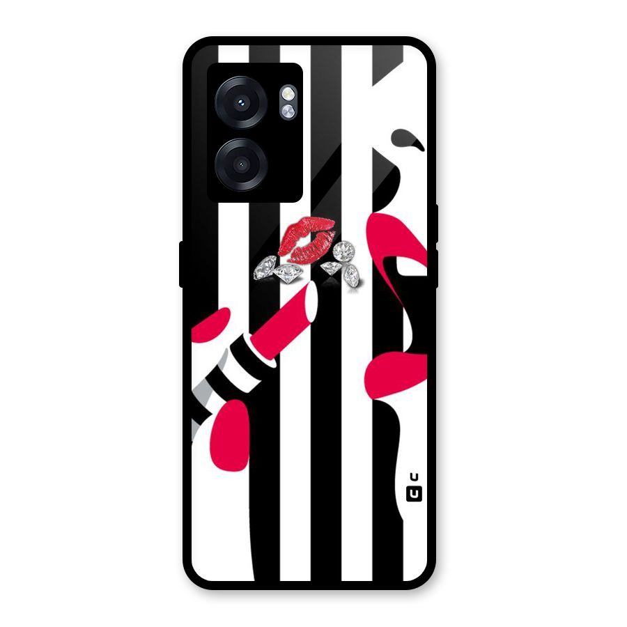Bold Woman Glass Back Case for Realme Narzo 50 5G