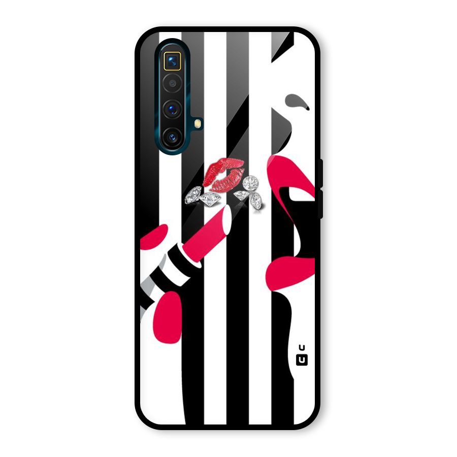 Bold Woman Glass Back Case for Realme X3