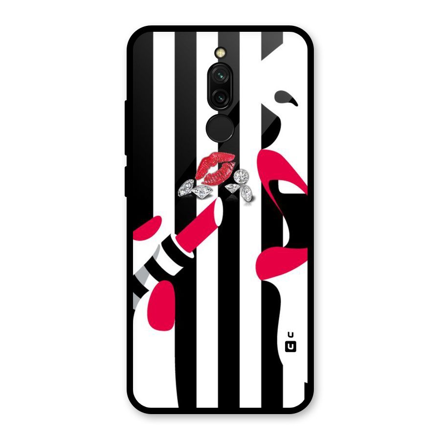 Bold Woman Glass Back Case for Redmi 8