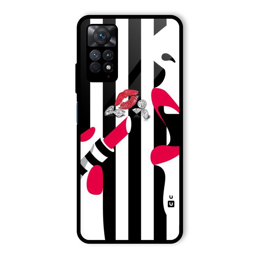 Bold Woman Glass Back Case for Redmi Note 11 Pro Plus 5G