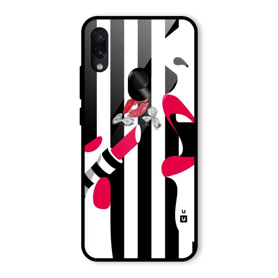 Bold Woman Glass Back Case for Redmi Note 7 Pro