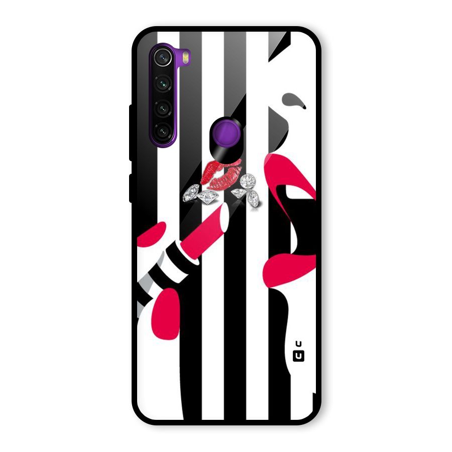 Bold Woman Glass Back Case for Redmi Note 8