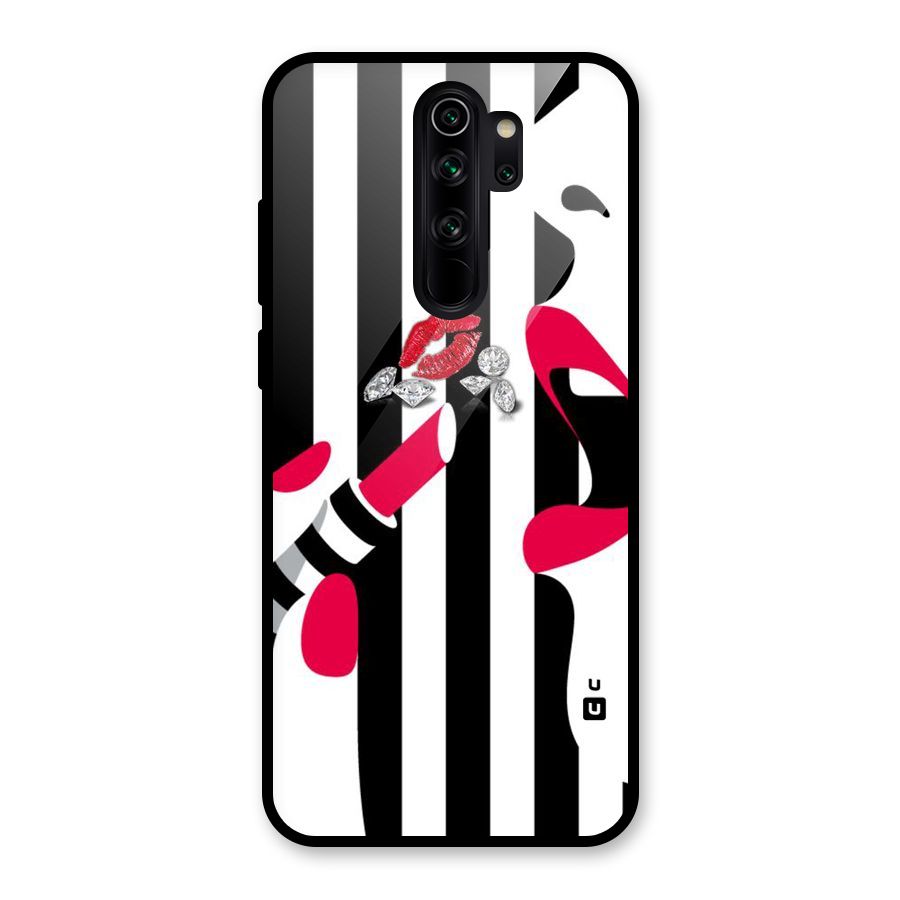 Bold Woman Glass Back Case for Redmi Note 8 Pro