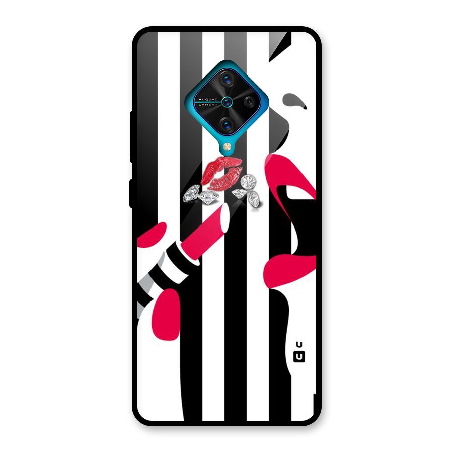 Bold Woman Glass Back Case for Vivo S1 Pro