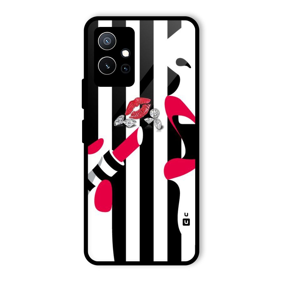 Bold Woman Glass Back Case for Vivo T1 5G