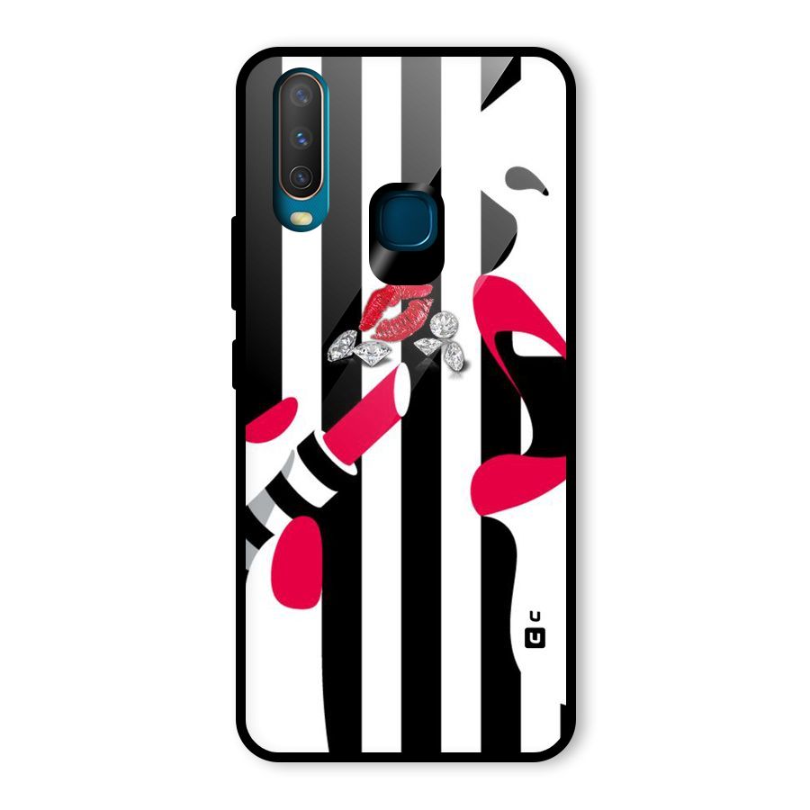 Bold Woman Glass Back Case for Vivo U10