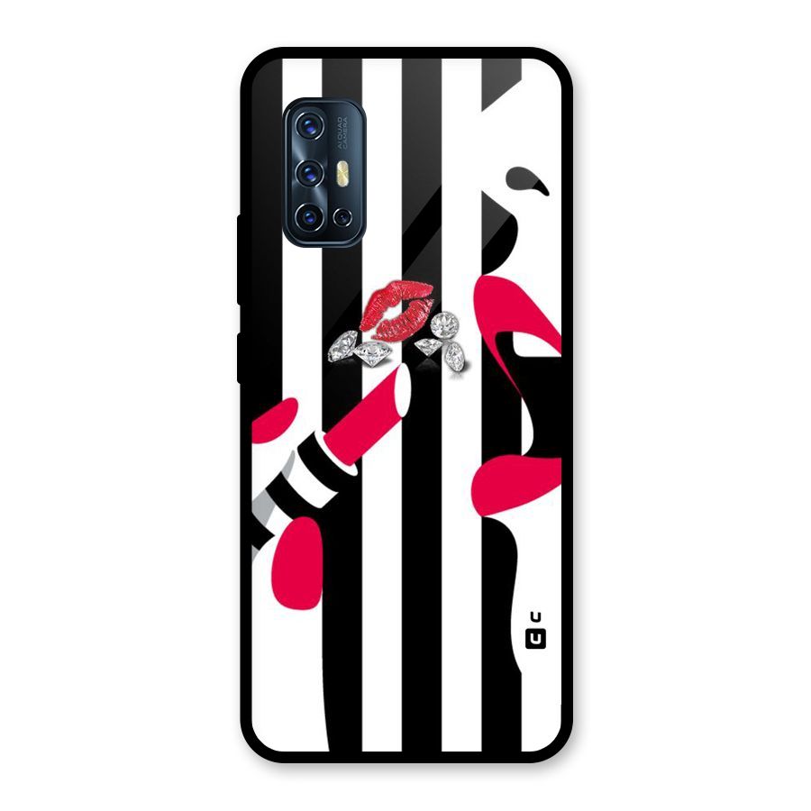 Bold Woman Glass Back Case for Vivo V17