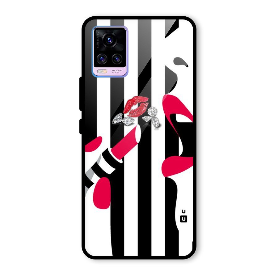 Bold Woman Glass Back Case for Vivo V20 Pro