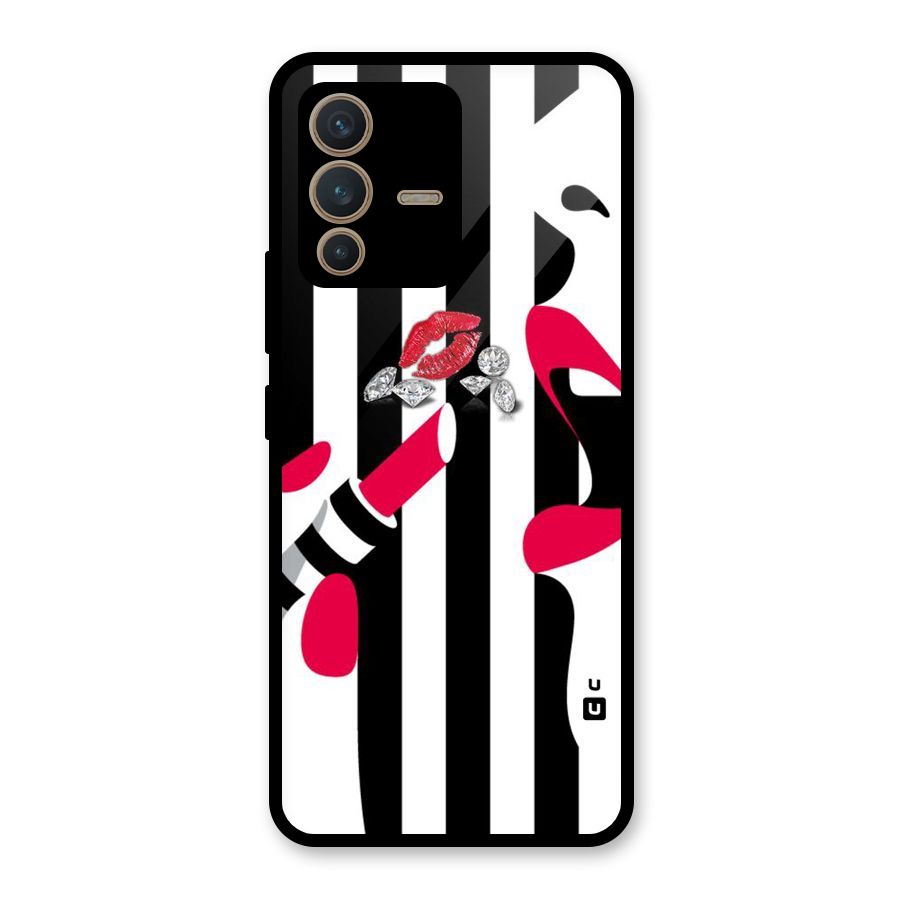 Bold Woman Glass Back Case for Vivo V23 5G