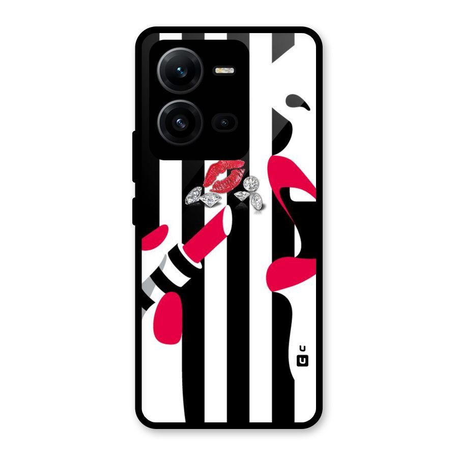 Bold Woman Glass Back Case for Vivo V25