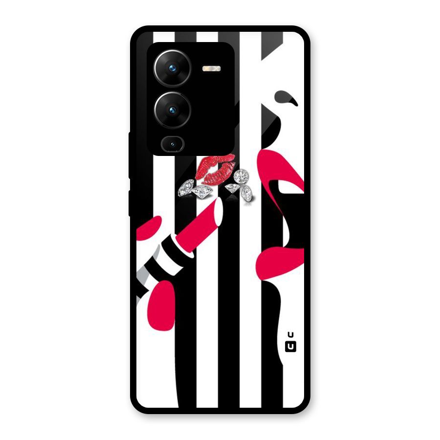 Bold Woman Glass Back Case for Vivo V25 Pro