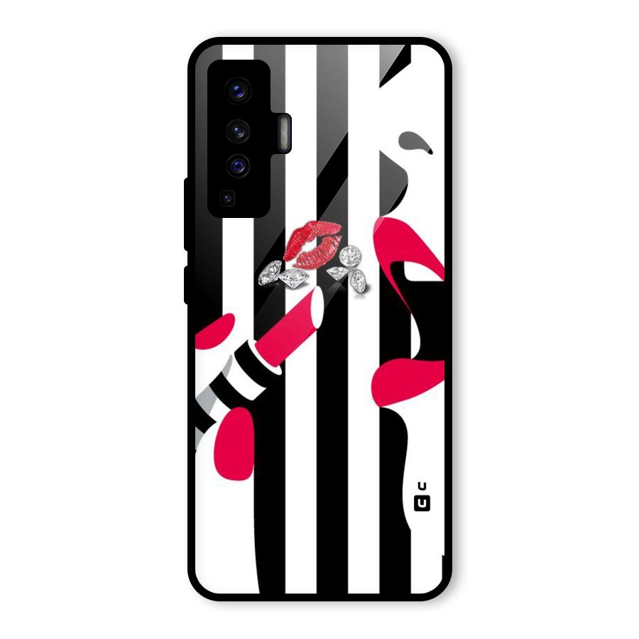 Bold Woman Glass Back Case for Vivo X50