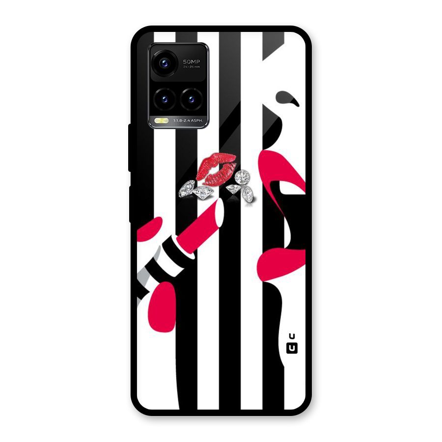 Bold Woman Glass Back Case for Vivo Y21T