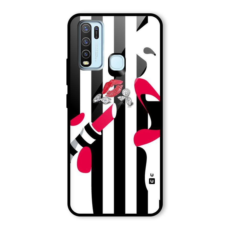 Bold Woman Glass Back Case for Vivo Y50
