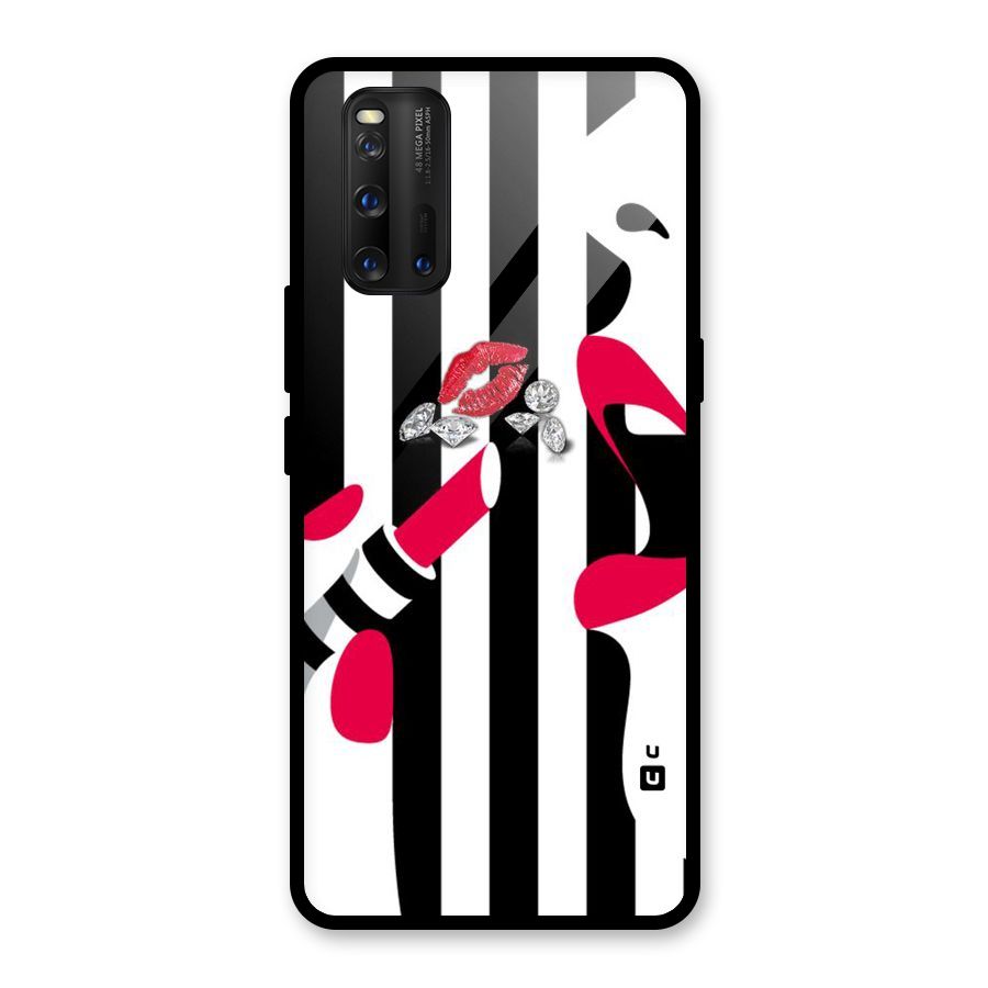 Bold Woman Glass Back Case for Vivo iQOO 3