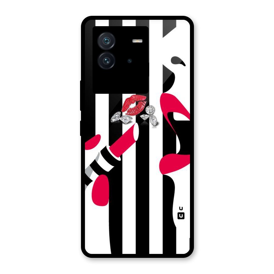 Bold Woman Glass Back Case for Vivo iQOO Neo 6 5G