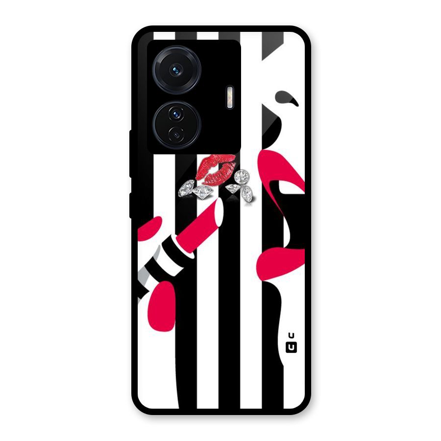 Bold Woman Glass Back Case for Vivo iQOO Z6 Pro